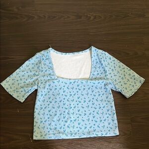 Blue Floral Kids Top